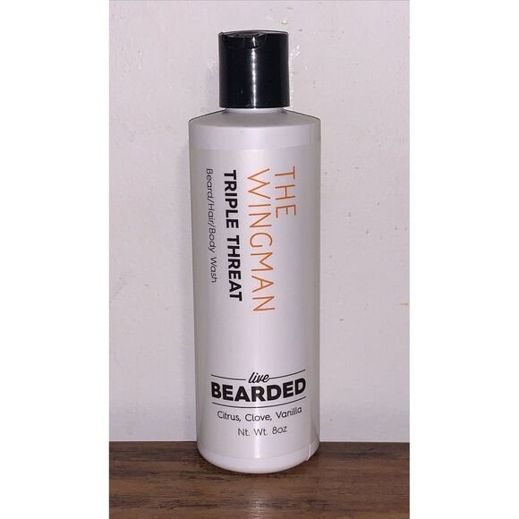 2x Live Bearded Wingman Wash 8oz – Beard Hair Body Cleanser Citrus Vanilla - Picture 2 of 7